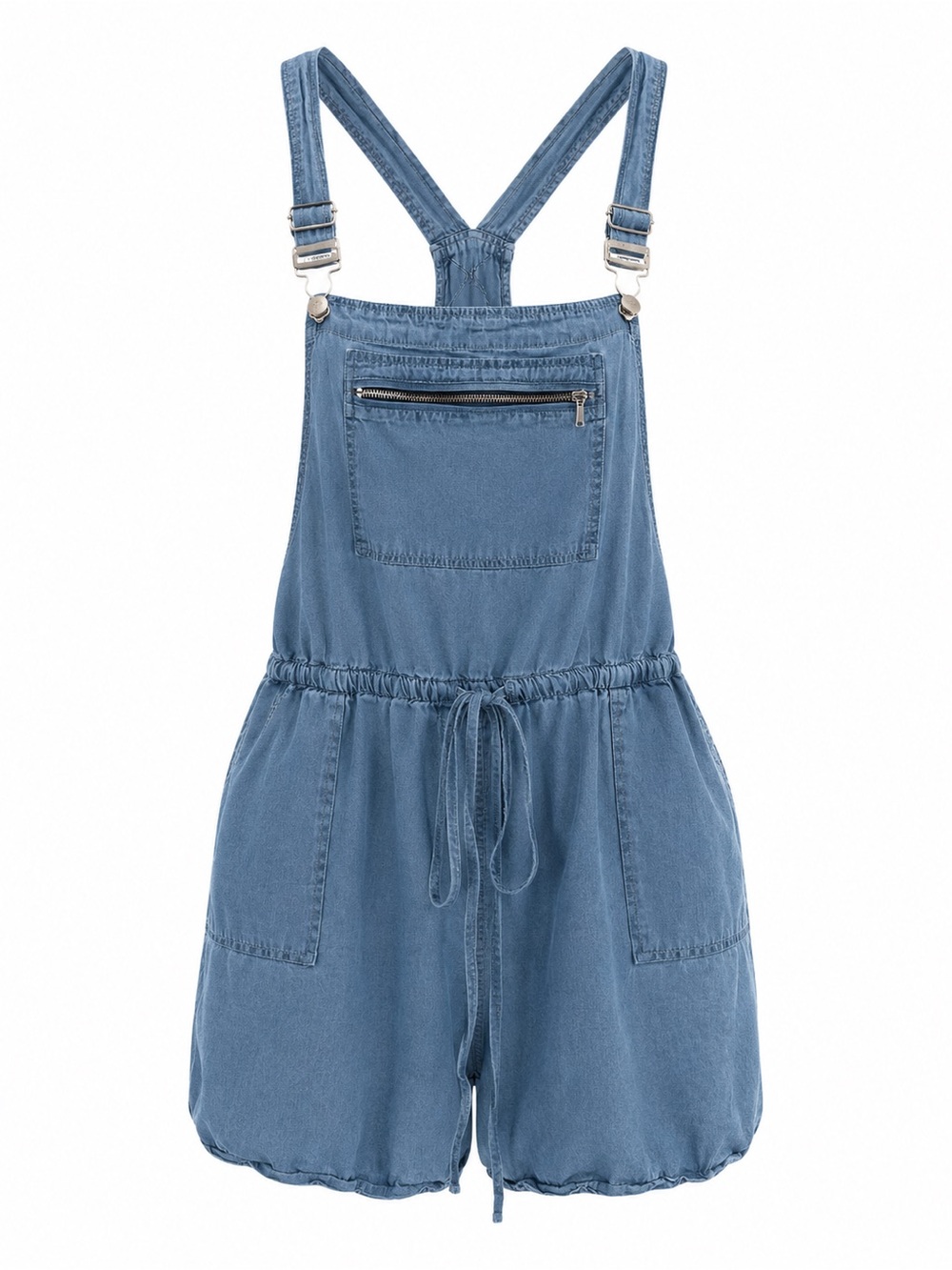 Light Blue Denuim Cotton Overalls - Soft Chambray Look